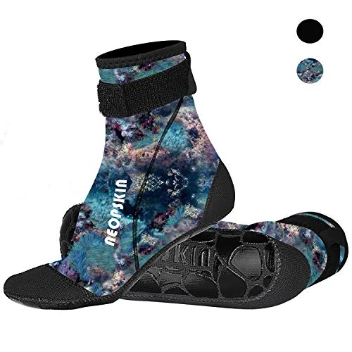 XUKER Neoprene Socks 3mm Beach Volleyball Sand Soccer Socks Water Booties Wet Shoes for Scuba Diving Swimming Surfing Snorkeling Fishing Wading Kayak (Camo-High Cut, 3XL)