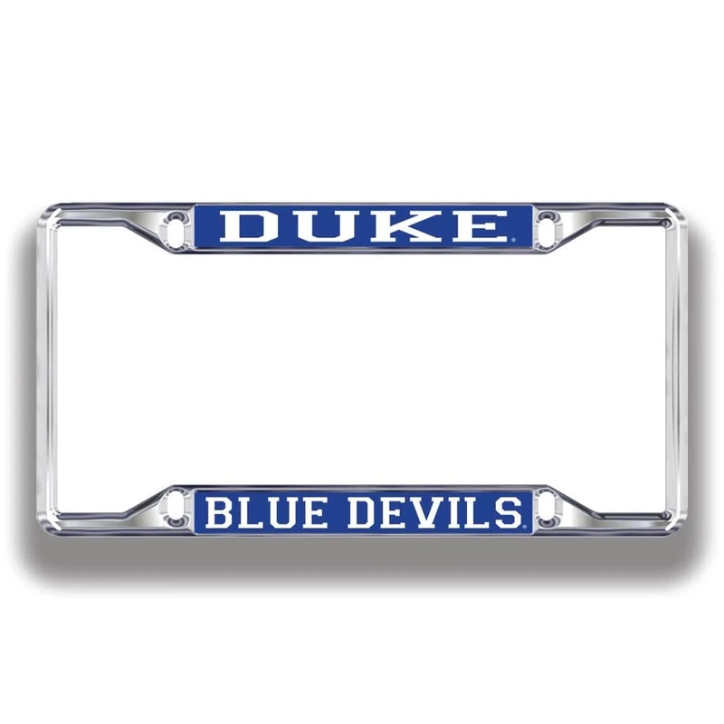 Elite Fan Shop Duke Blue Devils License Plate Frame Silver