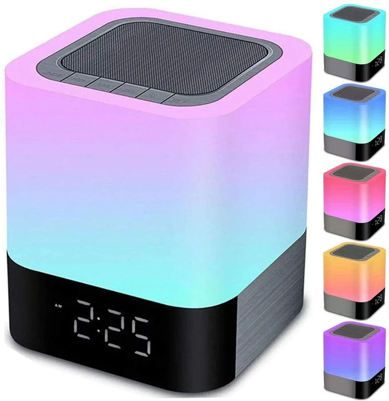 Gallstep Bluetooth Speaker - 5-in-1 Alarm Clock Lamp with LED