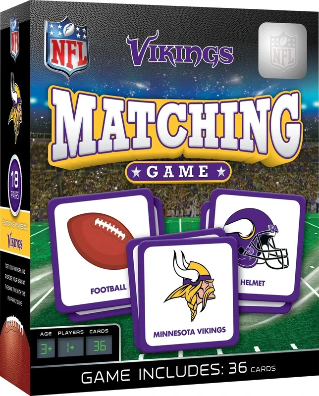 MasterPieces Officially Licensed NFL Minnesota Vikings Picture Matching Card Game for Kids and Families