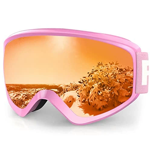findway Kids Ski Goggles, Kids Snow Snowboard Goggles for Boys Girls Youth OTG