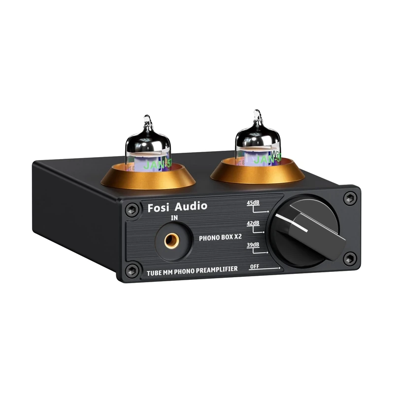 Fosi Audio Box X2 Phono Preamp - 3 Gain Modes, 12V Power