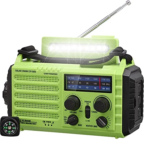 Mesqool NOAA Weather Radio - 7 Channels, 5000mAh Power AM/FM/Shortwave