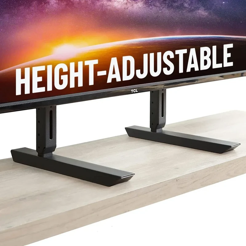 ECHOGEAR TV Stand - Fits 49"-77" up to 100lb, 8.5" Height Adjust