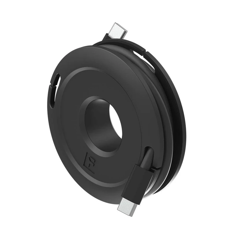 Side Winder Mini and Max Headphone, Earbud and Charging Cable Winder and Organizer Perfect for Wrapping Earbuds and Cords for Travel and Organization (Black, Max)