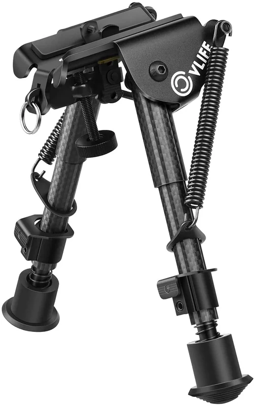 CVLIFE Carbon Fiber Bipod, Rifle Bipod 6-9 Inch Adjustable Super Duty Tactical Bipod