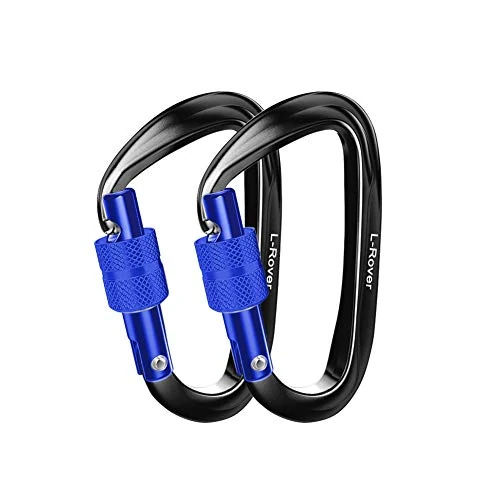 L-Rover Carabiner,12KN Lightweight Heavy Duty Carabiner Clips,Aluminium Wiregate Caribeaners for Hammocks,Camping, Key Chains, Outdoor and Gym etc,Hiking & Utility