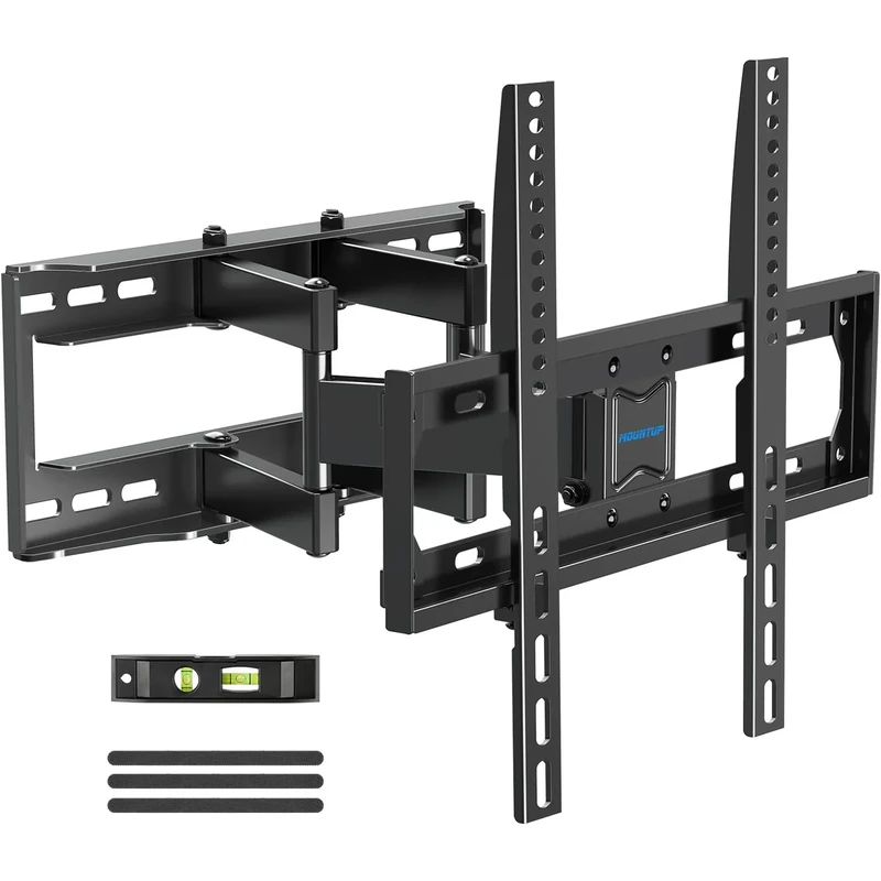 MOUNTUP TV Wall Mount for Most 26-65 Inch Flat/Curved TVs, Full Motion TV Mount Fit 16" Wood Stud, Wall Mount TVs Bracket with Dual Swivel Articulating Arm Max VESA 400x400mm up to 99 LBS