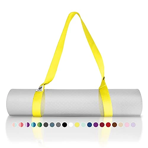 Tumaz Yoga Mat Strap [MAT NOT Included] (2 Sizes) with Extra Thick & Comfy Delicate Texture, Adjustable Yoga Mat Carrier