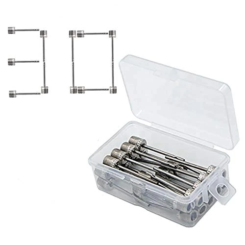 MINGRU Ball Pump for Basketball, Soccer, Volleyball, Rugby, Water Polo Ball & Other Inflatables Air Pump, Needles and Nozzles Included (Ball Pump Needle - 30 PCS)