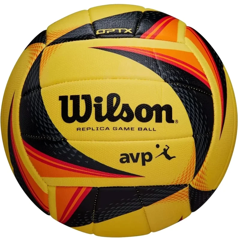 WILSON AVP OPTX Replica Volleyball - Official Size, Yellow/Black/Orange