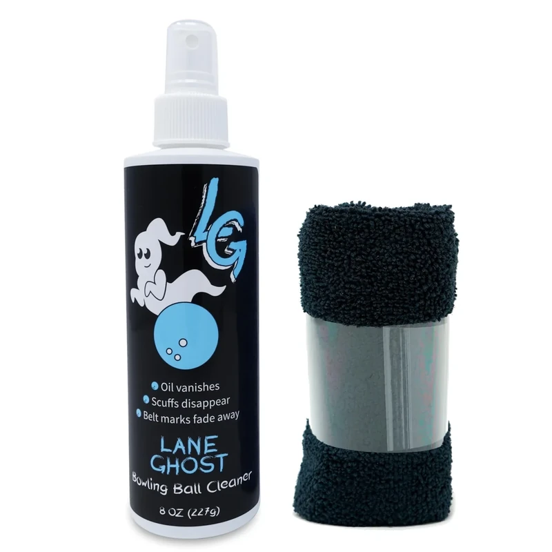 Lane Ghost Bowling Ball Cleaner Spray - USBC Approved - Oil, Scuff, and Belt Mark Cleaner - Restores Tack and Prolongs Lifespan of Ball