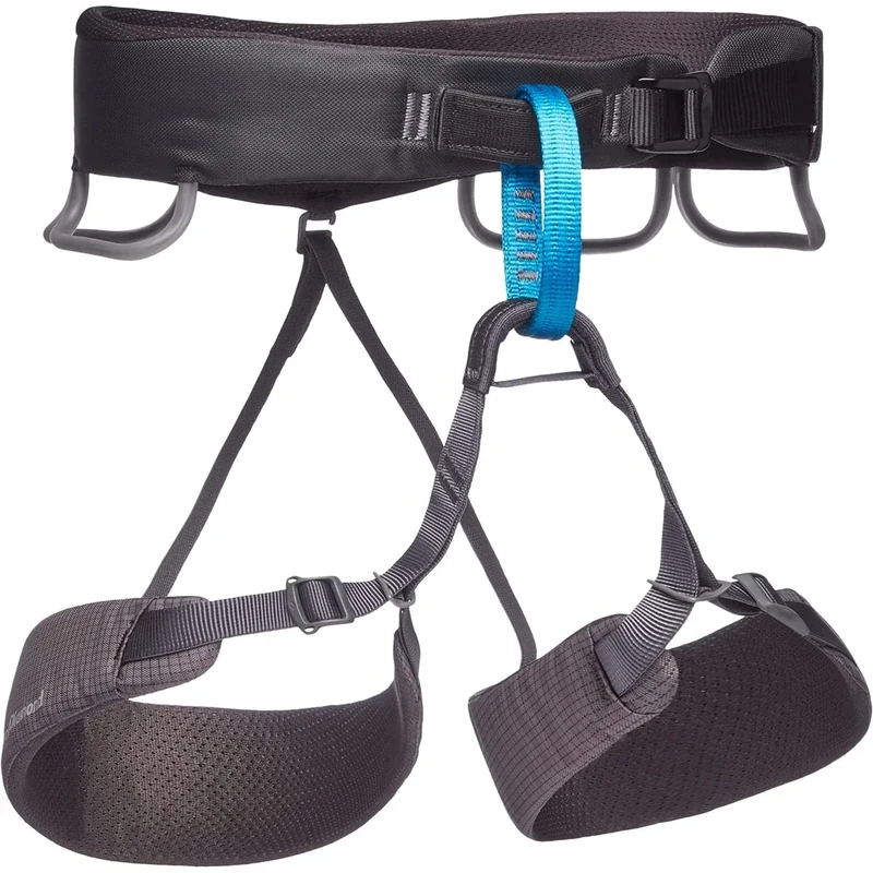 BLACK DIAMOND Men’s Momentum Rock Climbing Harness | Adjustable Waist & Leg Loops | Dual Core Construction | Anthracite | Extra Large - Image 1