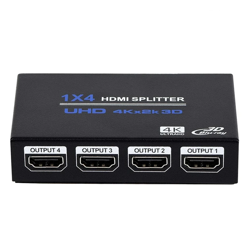 ENBUER 1x4 HDMI Splitter - 4K@30Hz, 3D, Deep Color, HD Audio
