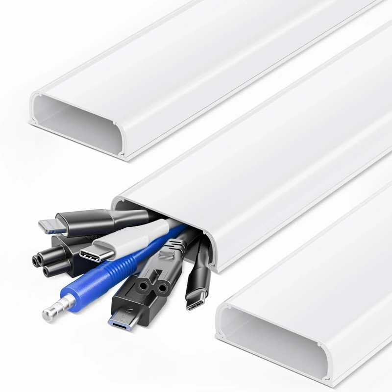 Yecaye 47in XX-Large Wall TV Cord Hider - Paintable Cable Cover