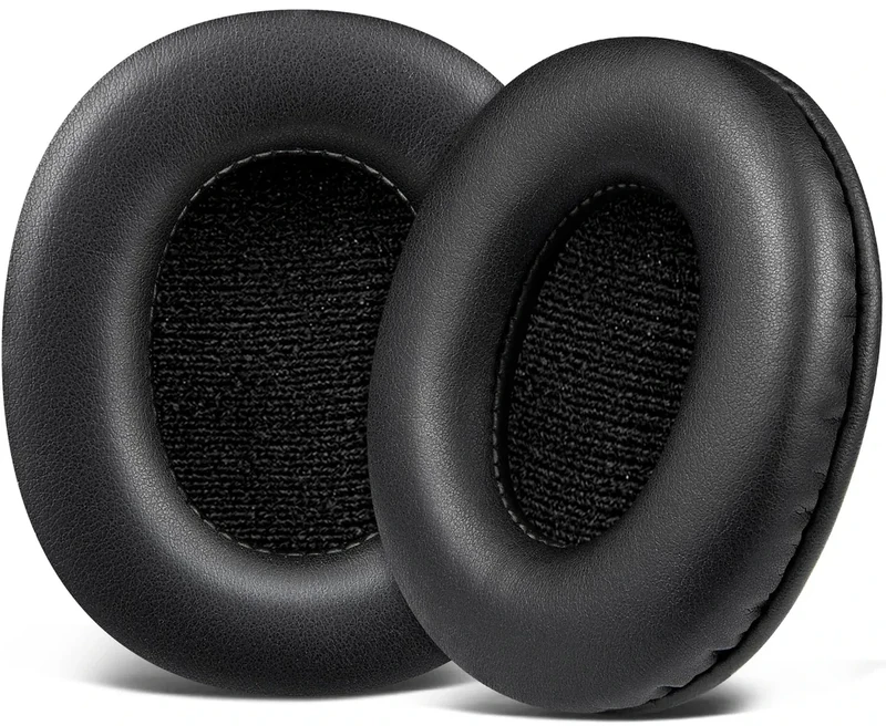 SOULWIT Replacement Earpads for Sony MDR-7506 MDR-V6 MDR-V7 MDR-CD900ST Monitor Headphones, Ear Pads Cushions with Softer Protein Leather, High-Density Foam - Black