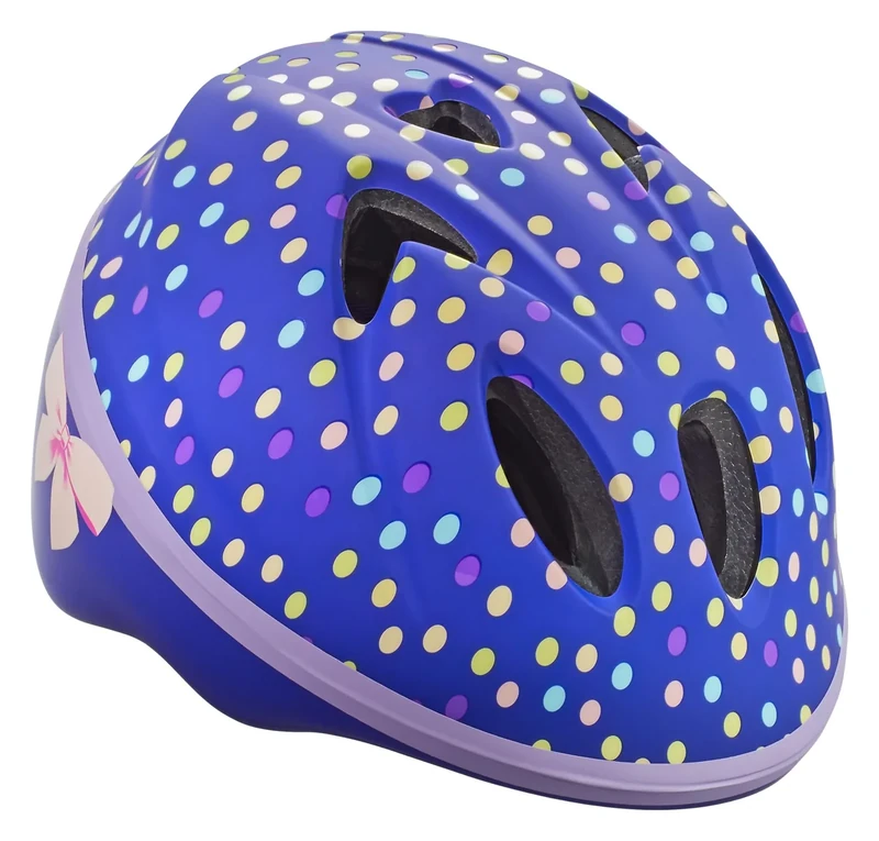 Schwinn Classic Bike Helmet for Kids, Purple Polkadots, Helmet for Kids Ages 1-3, Ultra Lightweight, Adjustable Dial, Full Coverage with Vented Airflow, Infant and Toddler Bike Helmet
