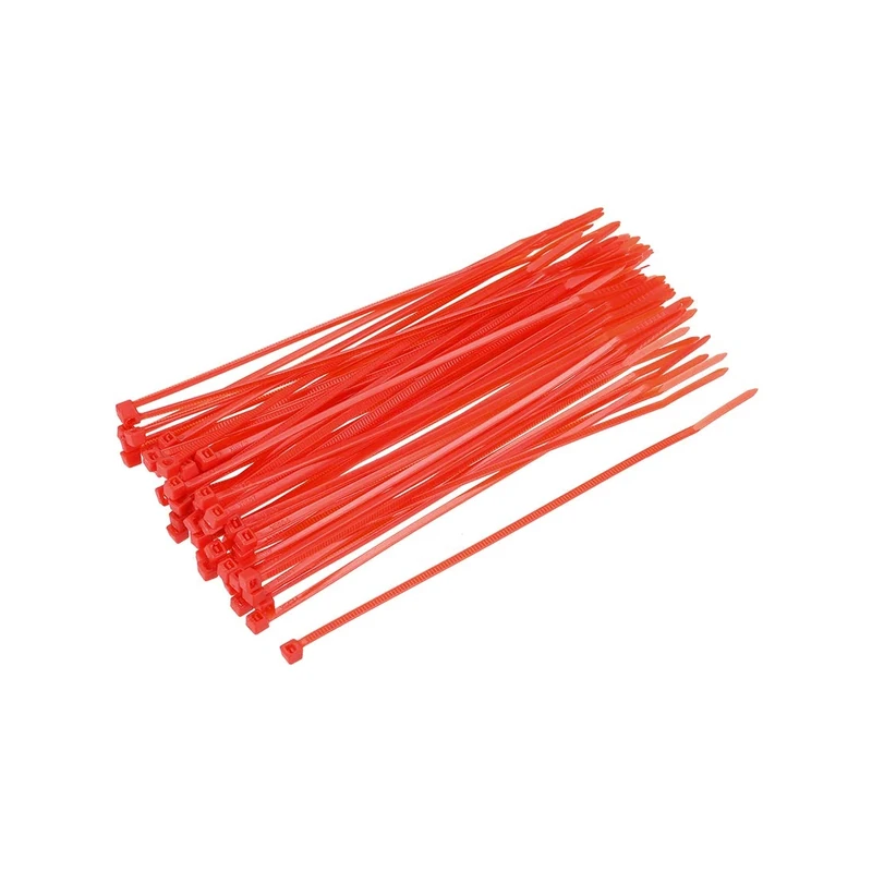 uxcell Cable Zip Ties Nylon Cable Wire Ties 6 Inch Self-Locking Nylon Tie Wraps Red 100pcs
