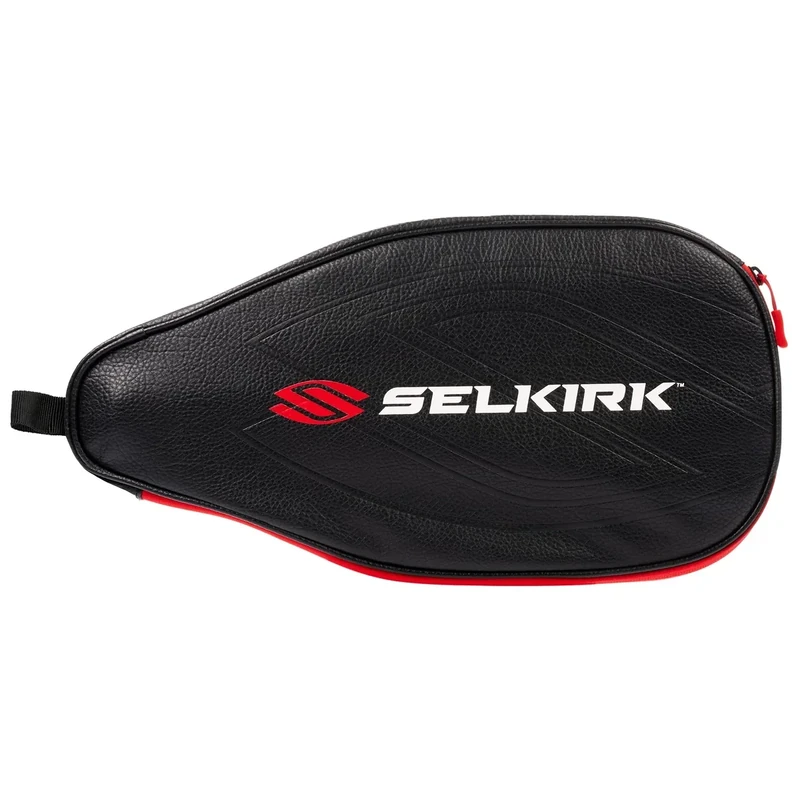 Selkirk Sport Premium Pickleball Paddle Cover (Black/Red) | Durable Leather Pickleball Covers for Paddles | Premium Accessories and Equipment