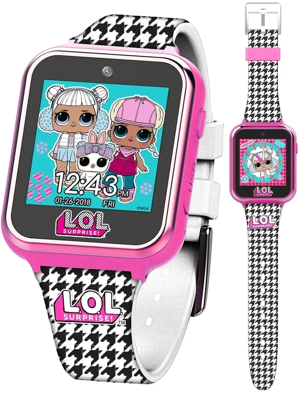 LOL Surprise Kids Smart Watch with Camera, Games, Voice Recorder, Step Counter, 10 Unique Watch Faces, Alarm, Timer, and Calculator - Fun Tech Toy for Kids