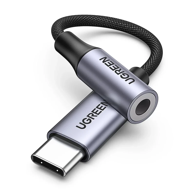 UGREEN USB-C to 3.5mm Adapter - 24bit/96kHz HiFi DAC - Grey