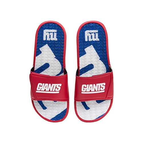 New York Giants NFL Mens Wordmark Gel Slides - S