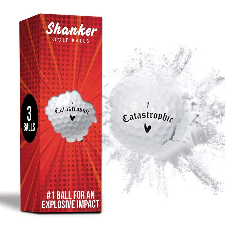 Shanker Golf Exploding Balls - Prank Balls That Explode on Impact - Funny Joke for Golfers (Sleeve of 3, Novelty) - Image 1