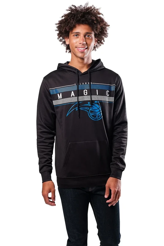 Ultra Game NBA Official Men’s Super Soft Midtown Hoodie Pullover Sweatshirt - Unisex, Orlando Magic, Black, XX-Large