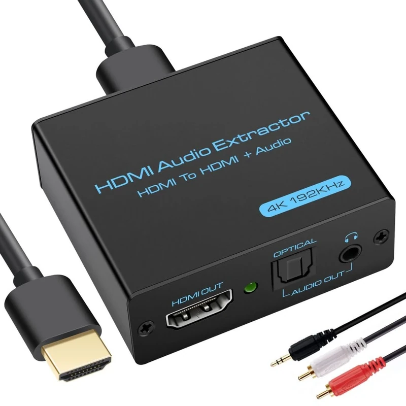 VPFET HDMI Audio Extractor 4K HDMI to Optical & 3.5mm - HDCP, 5.1 PCM