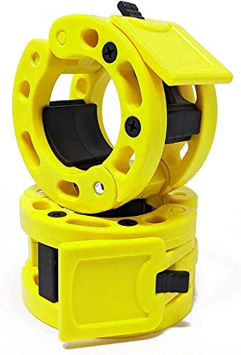 Clout Fitness Olympic Barbell Clamps Collars Quick Release Pair of Locking Weight Clips Fit 2 Inch Barbell for Weightlifting
