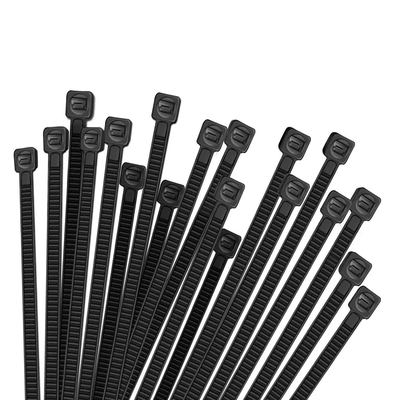 HMROPE 100pcs 12" Duty Cable Zip Ties - 50lb Strength, Black Nylon