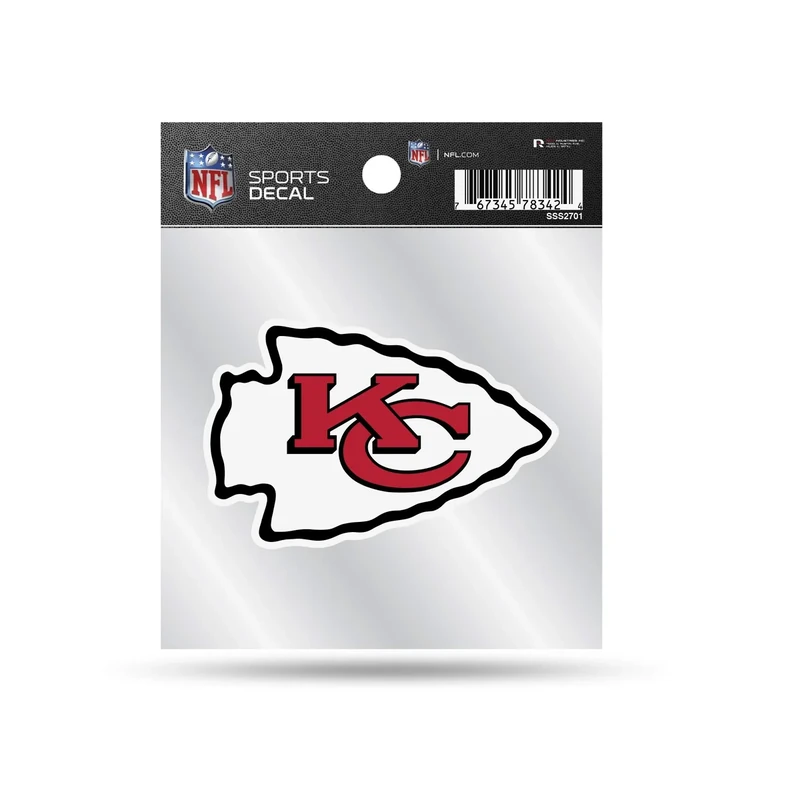 Rico Industries NFL Kansas City Chiefs 4"x4" Small Style Decal