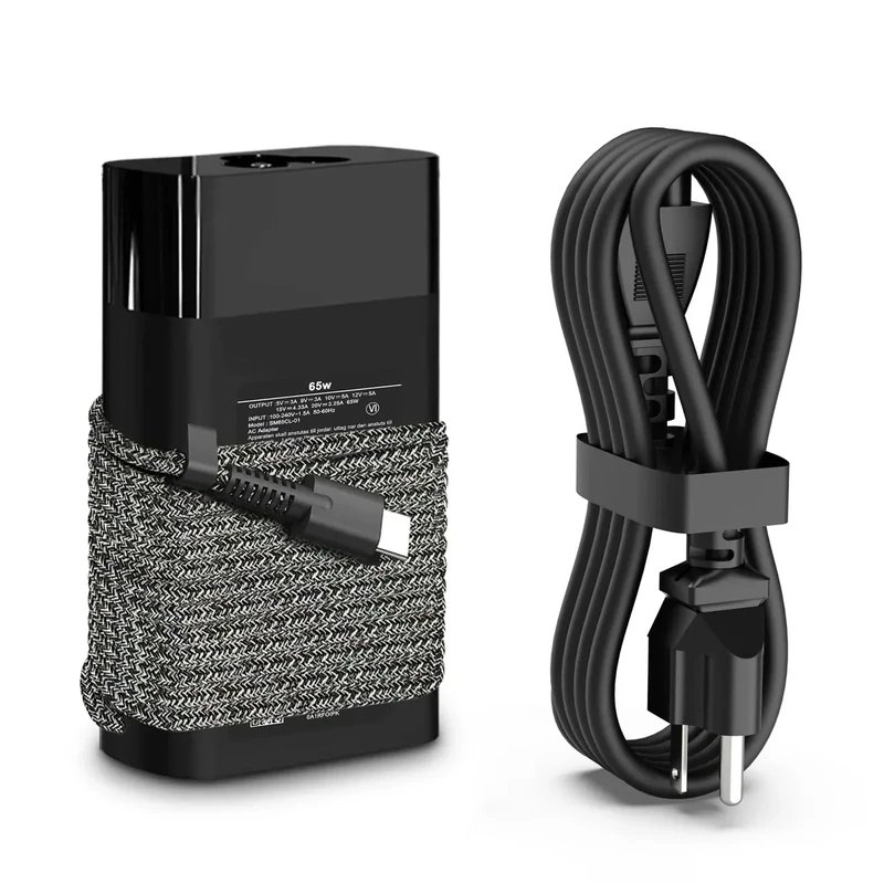 LHYSFIY Slim 65W USB C Laptop Charger for HP Spectre X360, Chromebook, Envy, EliteBook x360, Elite x2, Pavilion, Omnibook, ProBook, ZBook, Travel AC Power Adapter Cord Supply