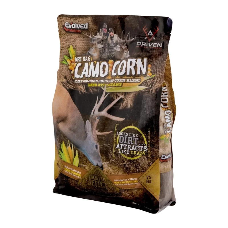 Evolved Habitats Dirt Bag Camo Corn Powder Deer Attractant - Dirt-Colored Crushed Corn Blend Food Supplement Deer Feed 5 Pound (Pack of 1) - Image 1