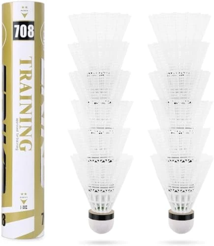 Philonext 12 Pack Badminton Shuttlecocks, Shuttlecocks Birdies Stable & Durable Sports Training Badminton Balls for Indoor Outdoor