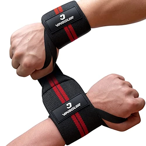 VINSGUIR Wrist Wraps for Weightlifting, [USPA Approved] 21'' Lifting Straps for Wrist Support with Heavy Duty Thumb Loop, Gym Wrist Brace for Working Out, Crossfit, Powerlifting, for Men&Women
