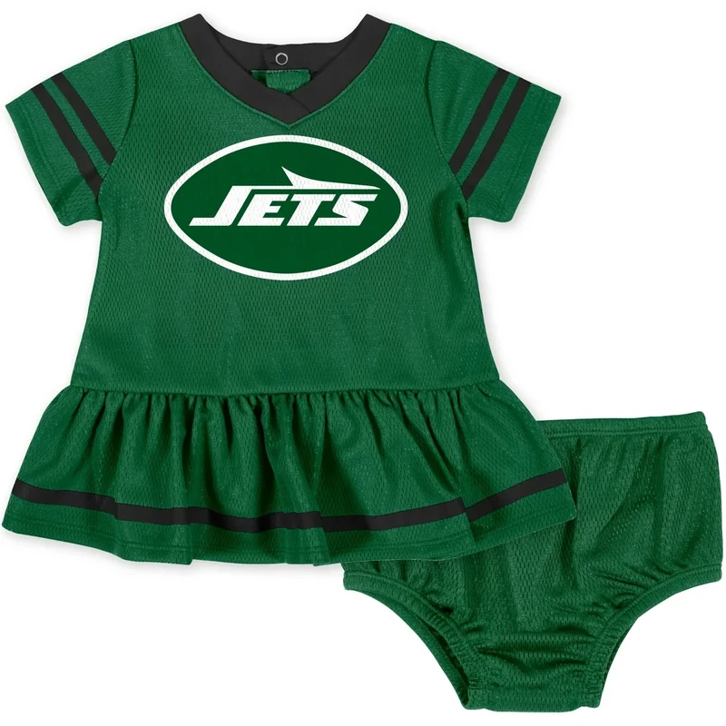 Gerber NFL Baby Girls Team Jersey and Diaper Cover Dress, Team Color, 3-6 Months US