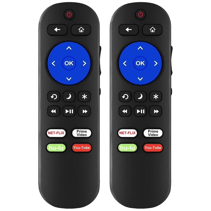 Yimaut Pack of 2 IR Remotes for Roku Built-in TV - Works with Hisense TCL LG