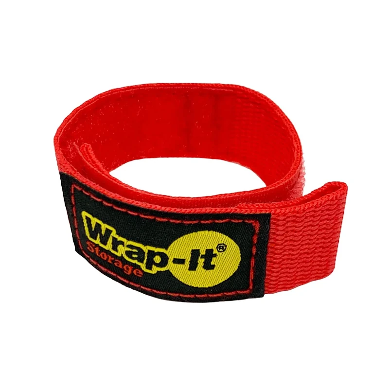 Wrap-It Storage Quick-Strap Cord Wraps 9in Red - 12 Pack Hook & Loop