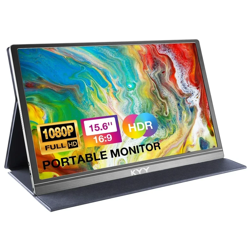 KYY 15.6" 1080P Portable Monitor - USB-C/HDMI HDR IPS Gaming Display
