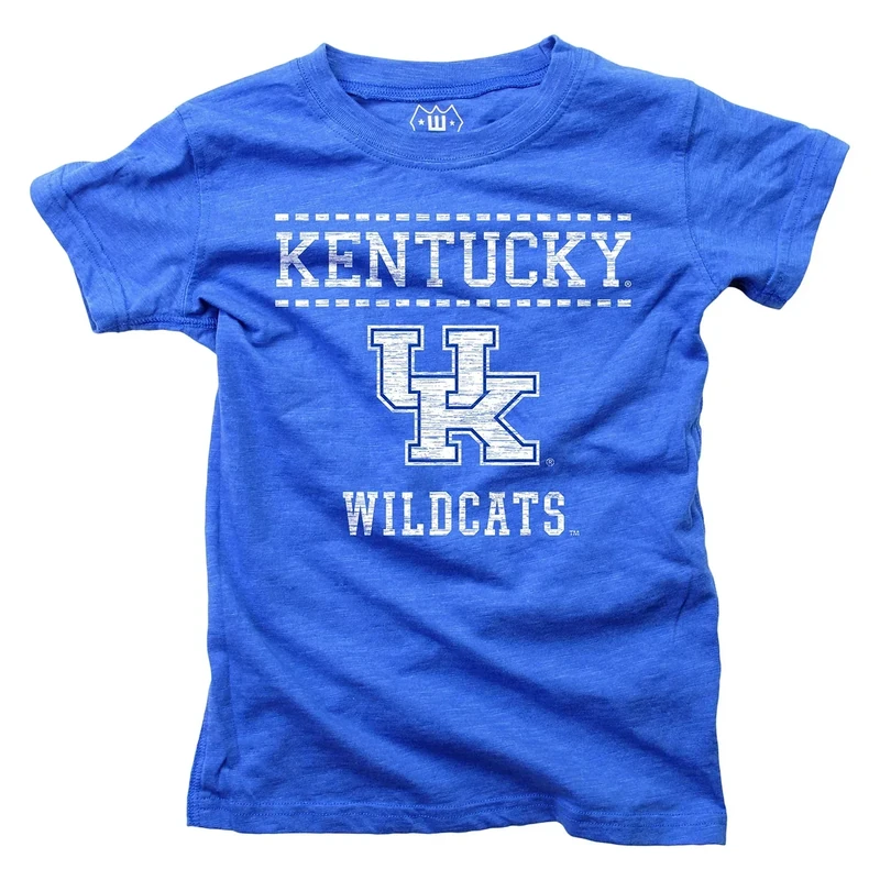 Wes and Willy NCAA Girls S/S Blended Tee,Kentucky Wildcats,4,Blue Moon