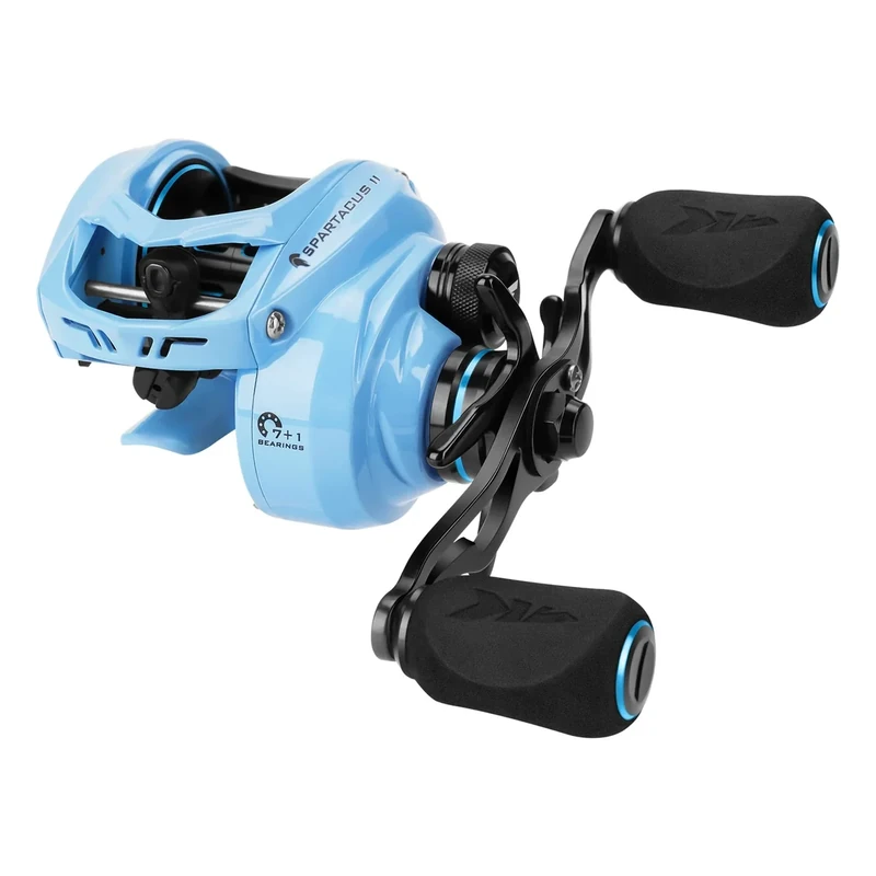 KastKing Spartacus II Baitcasting Fishing Reel, 6oz Ultralight, Super Smooth with 17.6 LB Carbon Fiber Drag, 7.2:1 Gear Ratio, 39mm Palm Perfect Lower Profile Design,Spindrift,Left Handed