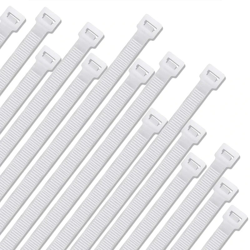 Halsouy Cable Zip Ties Nylon Self-locking Wire Ties 30 Pack - White (14 Inch)