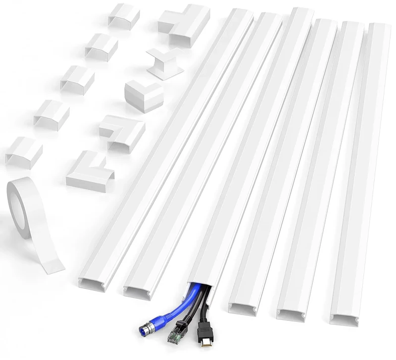 Delamu 94.5in Cord Hider Kit for 2-3 Wires - Easy Wall Management