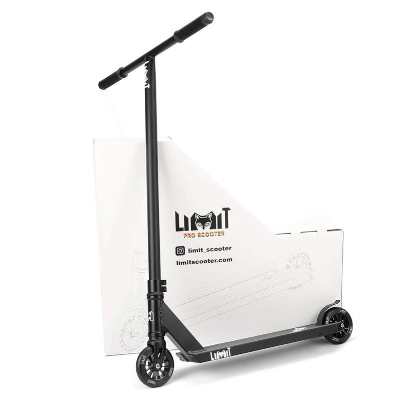 LMT69 Professional Scooter-Trick Scooter-Intermediate Beginner Stunt Scooter Suitable - Children, Teenagers Adults 8 Years Old Above (Black)