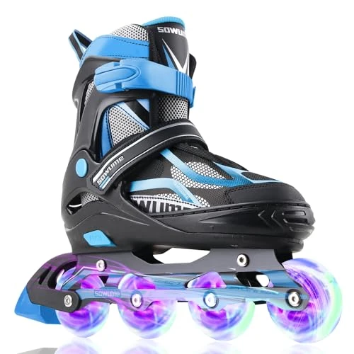 Sowume Adjustable Inline Skates with All Light Up Wheels
