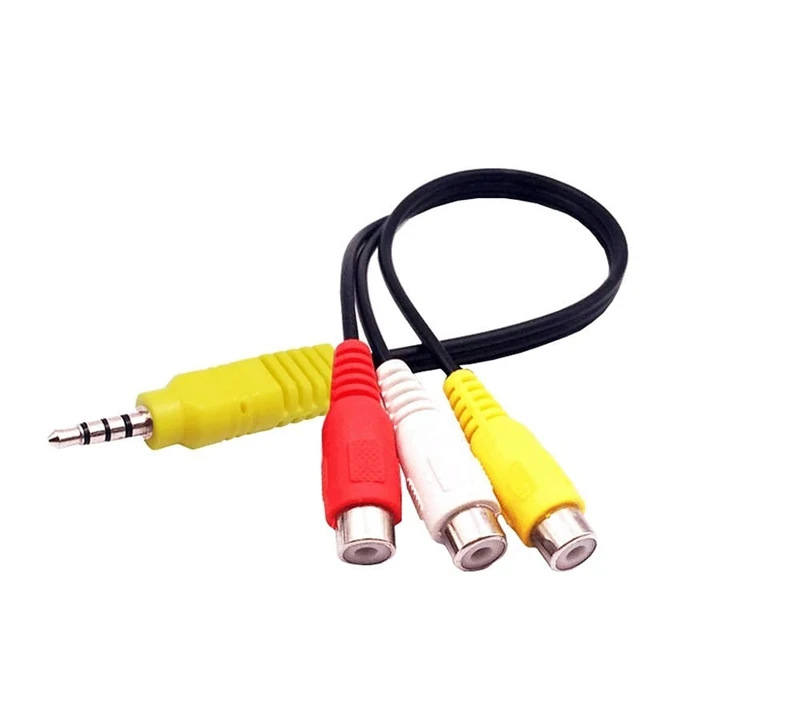 AILTECK Video AV Composite Adapter Cable for TCL TV - 3 RCA to 3.5mm, 7.8"