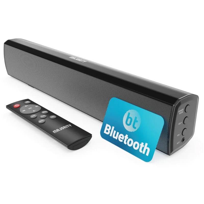 Majority Bowfell 50W 2.0 Bluetooth Sound Bar - 15" Stereo TV & PC Audio