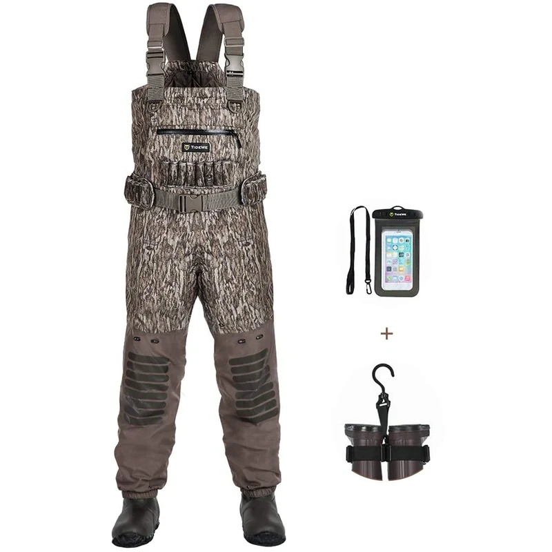 TIDEWE Breathable Insulated Chest Wader with Boot Hanger, 1600G Insulation Waterproof Bootfoot Hunting Wader with Steel Shank Boots, 200 Insulated Liner Camo Hunting Fishing Wader Size 14