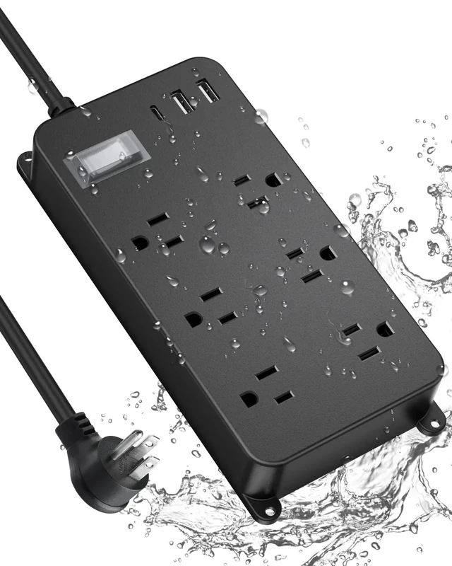Jgstkcity Power Strip - 6 Outlets, 3 USB, 20W USB C, 6ft Cord